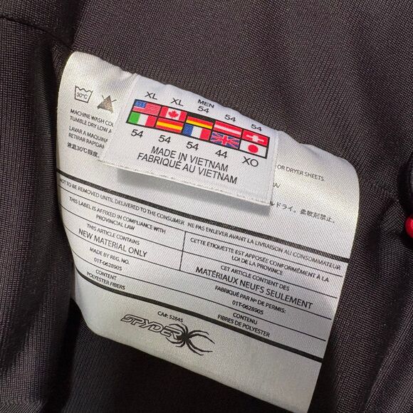 Vintage Spyder X Samuel Adams Blue Full Zip Insulated Ski Jacket XL - Picture 12 of 12